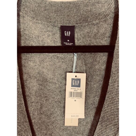 Gap Cashmere Blend V-Neck Sweater Women’s Medium Heather Gray Luxe Layering - Picture 3 of 7